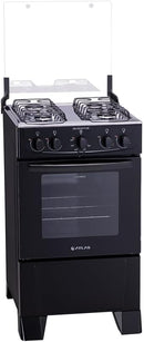 Fogão Atlas 4 bocas preto com forno limpa fácil Coliseum Plus - Forno 50l