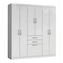 Guarda Roupas Casal 7 Portas 2 Gavetas Lisboa Aramóveis (BRANCO)