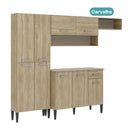 Cozinha Compacta Arizona Glam Carvalho com Branco Carraro