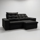 Sofá Conforto Plus Reclinável e Retrátil Aurora Veludo LIMOV (Capuccino, 1,50m)