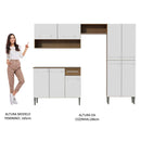 Cozinha Compacta Madesa Emilly Pop Com Armário e Balcão - Rustic/preto