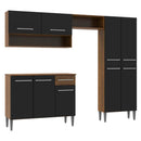 Cozinha Compacta Madesa Emilly Pop Com Armário e Balcão - Rustic/preto