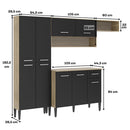 Cozinha Compacta Arizona Glam Carvalho com Branco Carraro