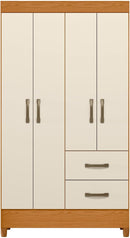 Guarda Roupa 4 portas e 2 gavetas Mobi Cinamomo/Off White Moveis Albatroz