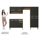 Cozinha Compacta Madesa Emilly Pop Com Armário e Balcão - Rustic/preto