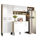 Cozinha Compacta Arizona Glam Carvalho com Branco Carraro