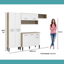 Cozinha Compacta Arizona Glam Carvalho com Branco Carraro