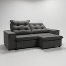 Sofá Conforto Plus Reclinável e Retrátil Aurora Veludo LIMOV (Capuccino, 1,50m)