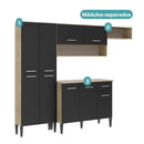 Cozinha Compacta Arizona Glam Carvalho com Branco Carraro