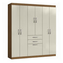 Guarda Roupas Casal 7 Portas 2 Gavetas Lisboa Aramóveis (BRANCO)