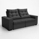 Sofá Conforto Plus Reclinável e Retrátil Aurora Veludo LIMOV (Capuccino, 1,50m)