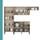 Cozinha Compacta Arizona Glam Carvalho com Branco Carraro