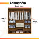 Guarda Roupas Casal 7 Portas 2 Gavetas Lisboa Aramóveis (BRANCO)