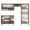 Cozinha Compacta Madesa Emilly Pop Com Armário e Balcão - Rustic/preto