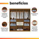 Guarda Roupas Casal 7 Portas 2 Gavetas Lisboa Aramóveis (BRANCO)