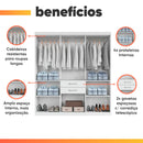 Guarda Roupas Casal 7 Portas 2 Gavetas Lisboa Aramóveis (BRANCO)