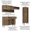 Cozinha Compacta Madesa Emilly Pop Com Armário e Balcão - Rustic/preto