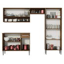 Cozinha Compacta Madesa Emilly Pop Com Armário e Balcão - Rustic/preto