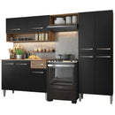Cozinha Compacta Madesa Emilly Pop Com Armário e Balcão - Rustic/preto