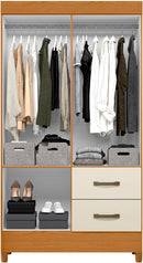 Guarda Roupa 4 portas e 2 gavetas Mobi Cinamomo/Off White Moveis Albatroz